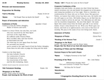 Lord’s Day Worship October 29, 2023